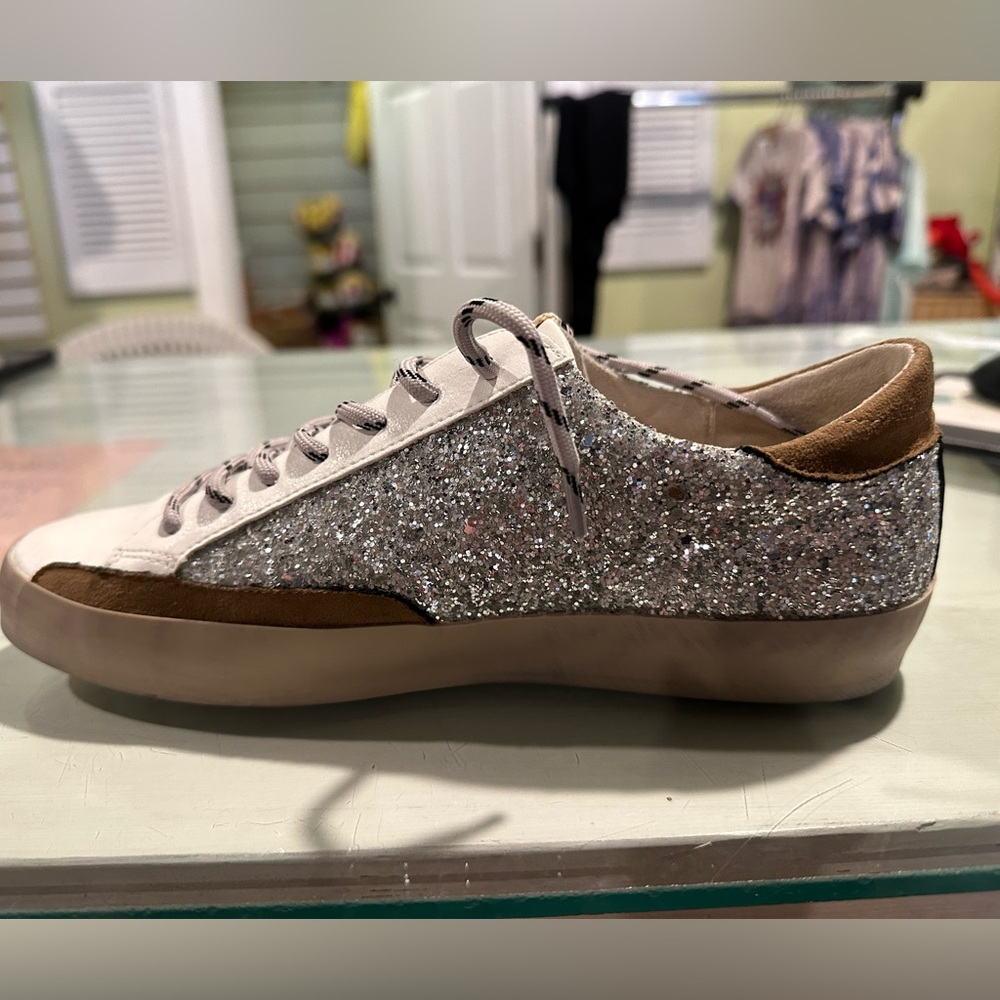 ShuShop Silver Sparkle Sneakers